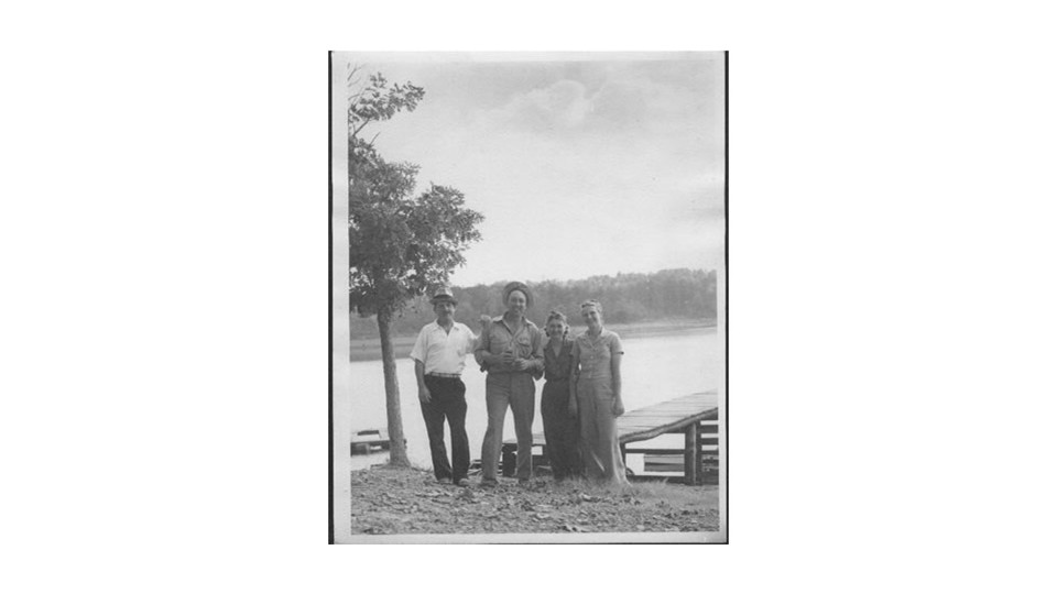 The folks and another couple by the lake