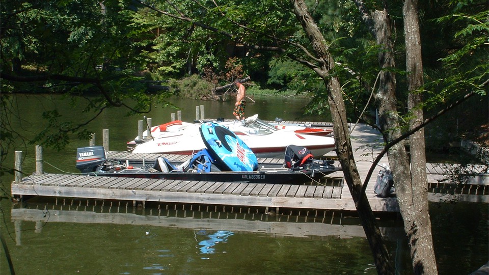                Dock with boats