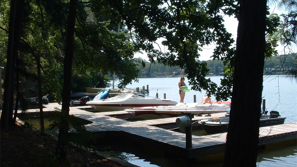                Dock with boats