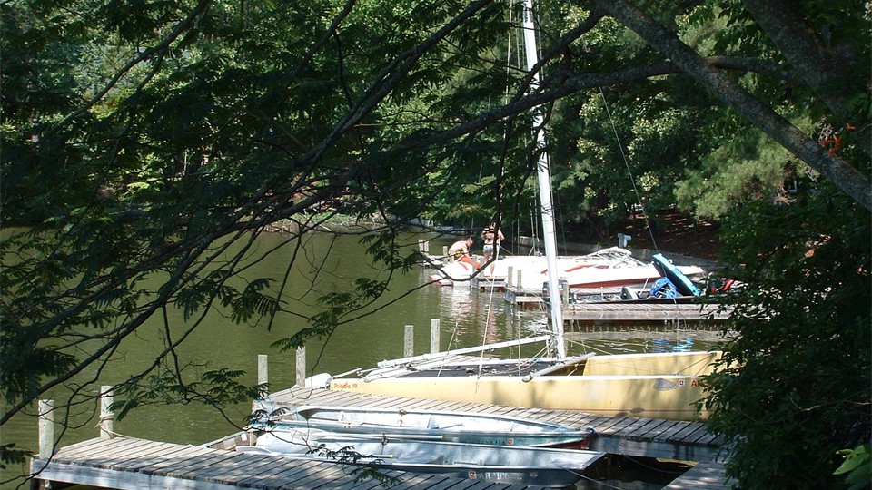                Dock with boats