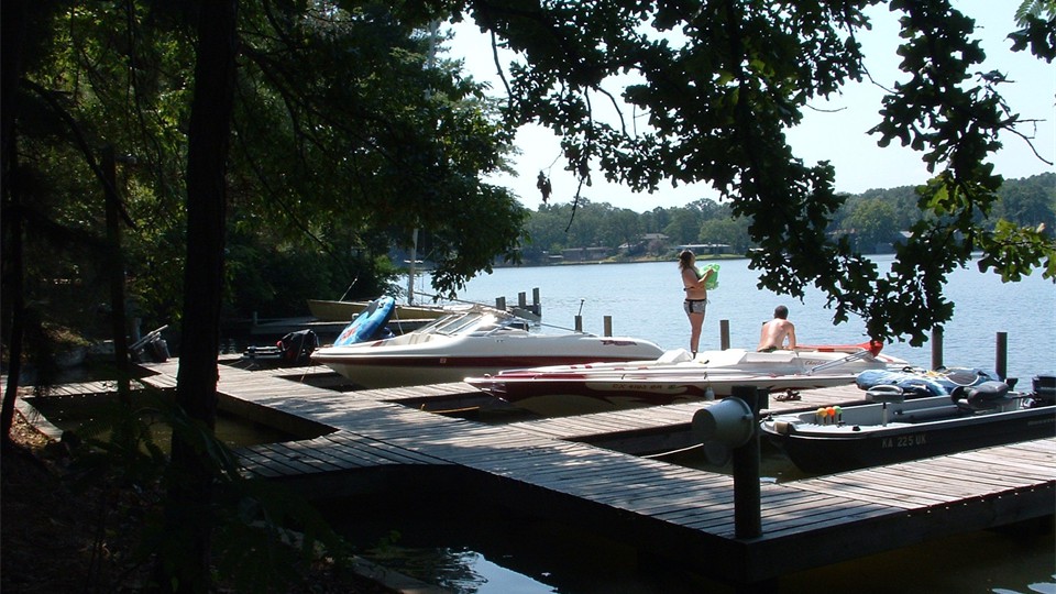                Dock with boats