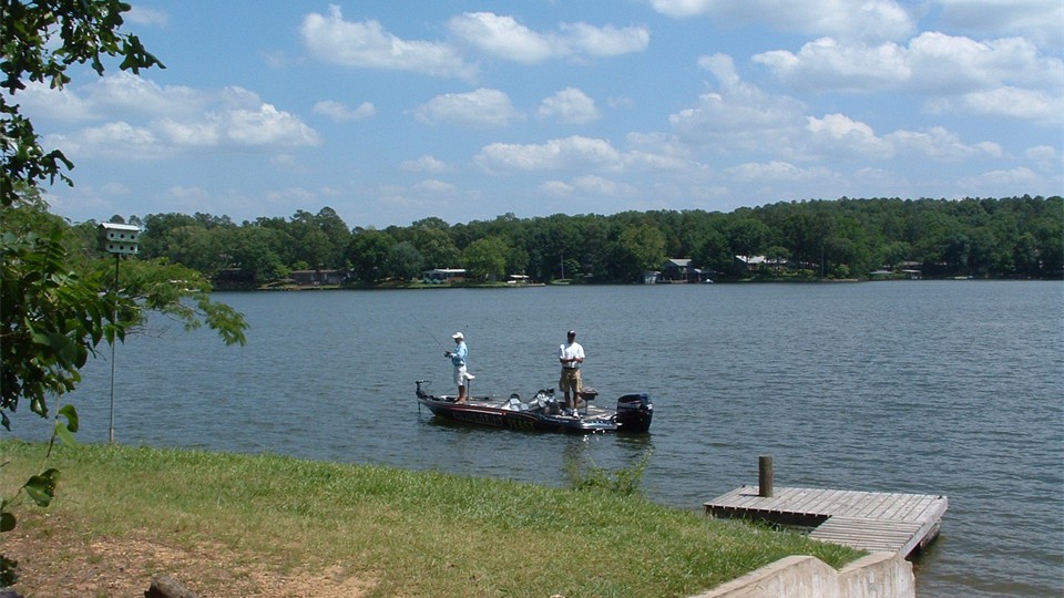                Fishing on the lake