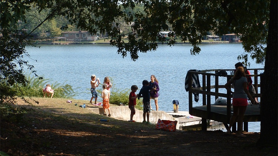                Kids at the Lake